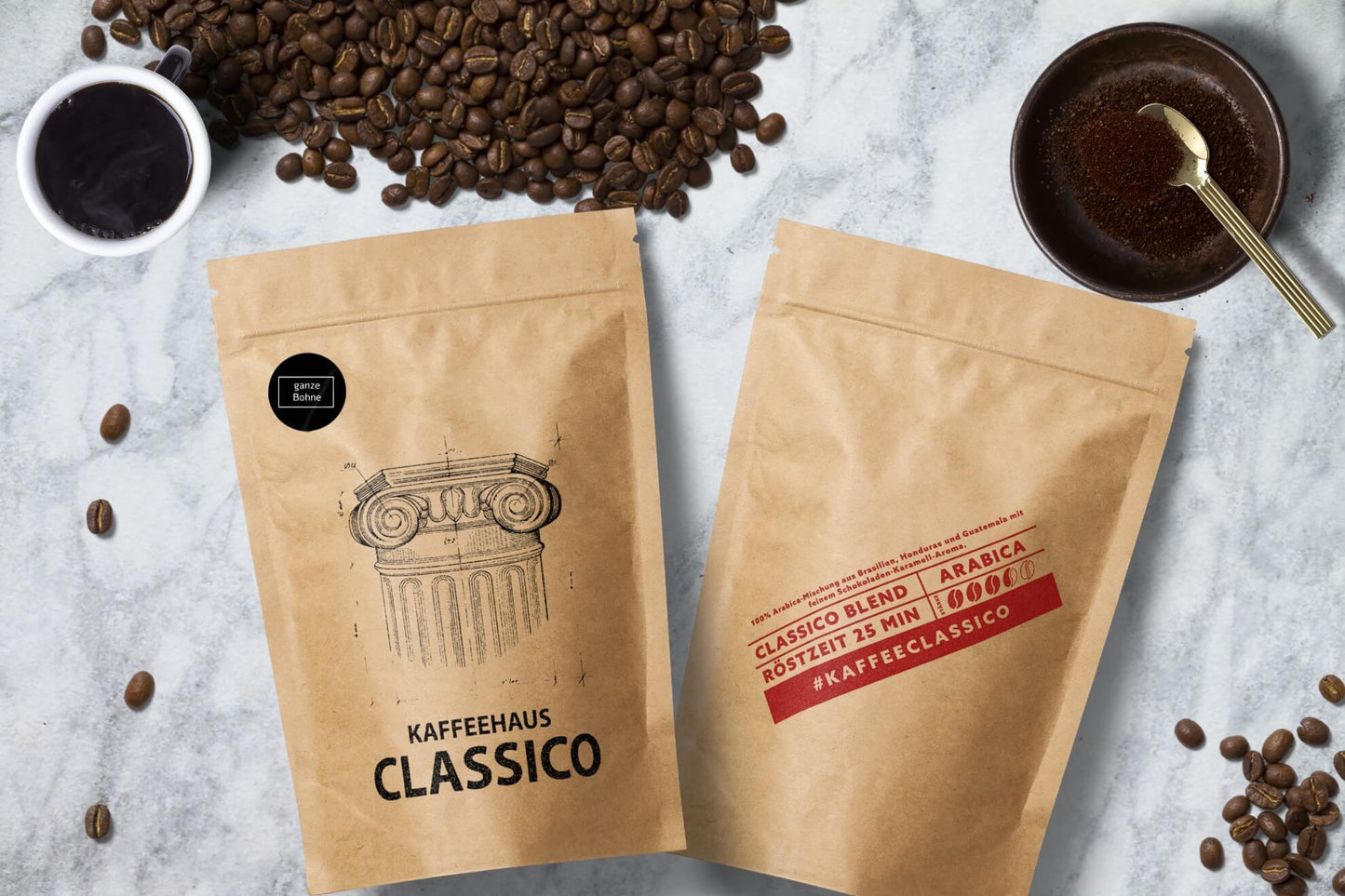 Kaffeehaus Classico – Classico Blend (Ganze Bohne / Gemahlen)
