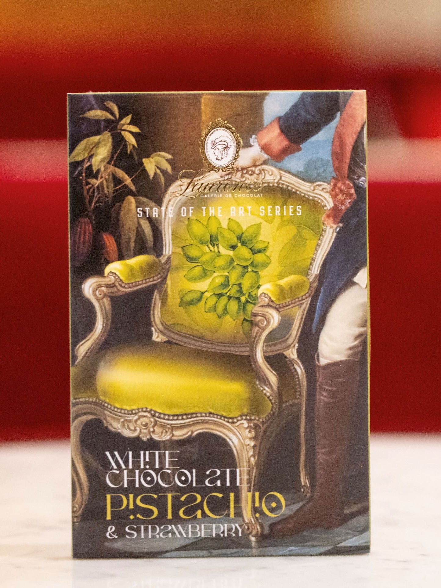 Laurence Weiße Schokolade mit Pistazien & Erdbeeren 80g