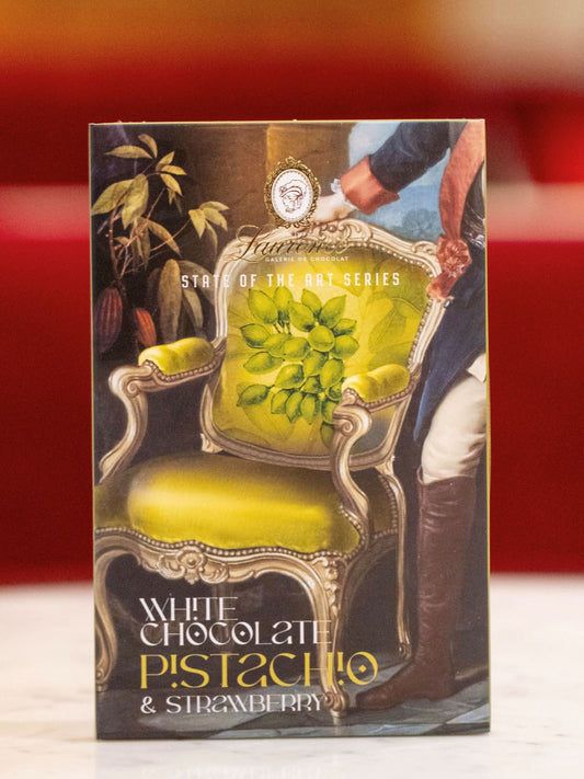 Laurence White Chocolate with Pistachios & Strawberries 80g