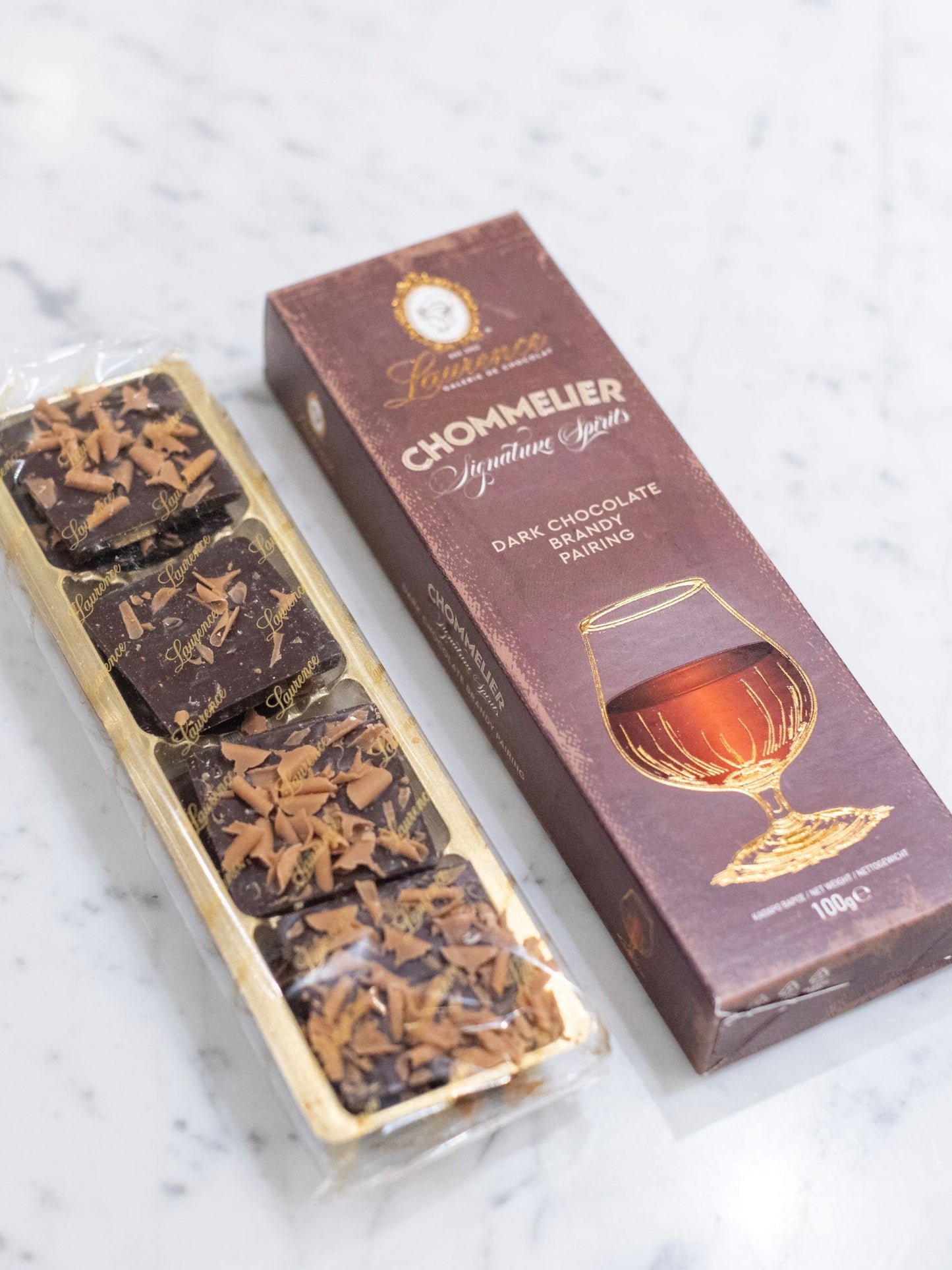 Laurence Chommelier – Brandy-Pairing Zartbitter 100g