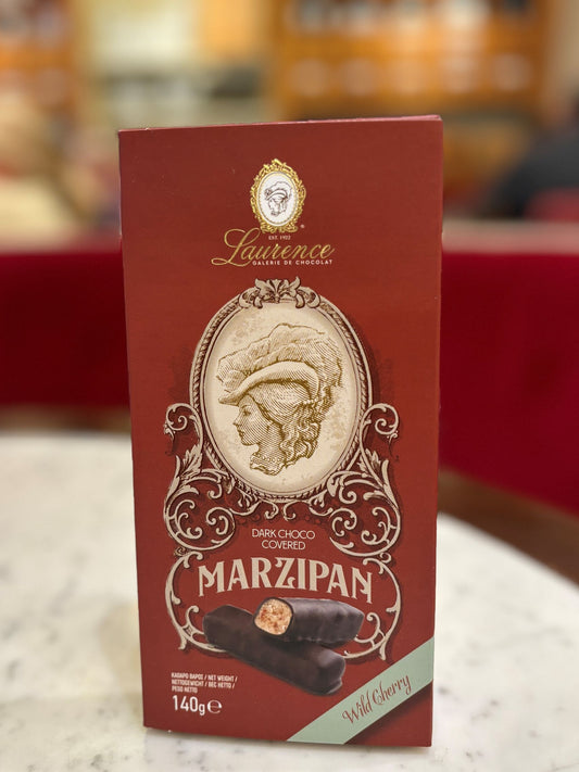 Laurence Zartbitterschokolade mit Marzipan & Wildkirsche 140g